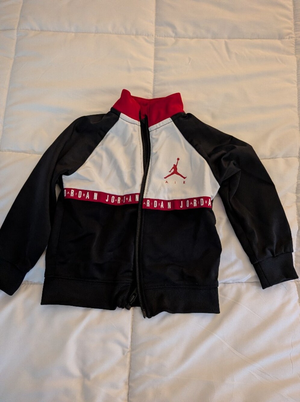 Air Jordan Toddler White/Red Track Jacket 18M